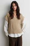 Second Female Janne Knit Vest in Camel