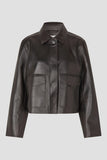 Second Female Ezay Leather Jacket in Demitasse