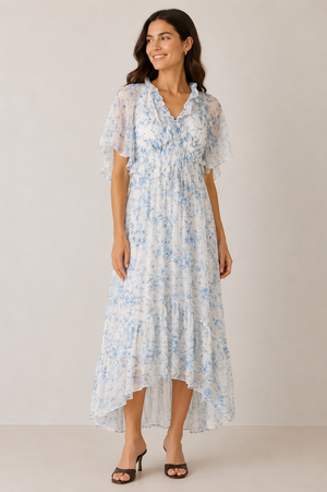 Scarlet Poppies Zariah Dress in Blue