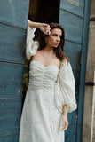 Sundress Violette Long Dress in White