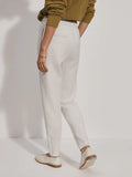 Varley Slim Zip Hem Pant in Ivory Marl