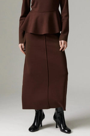 Day Birger Et Mikkelson Suzie Scuba Skirt in Coffee