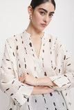 Ottod'Ame Printed Blouse in Latte