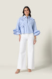 Scarlet Poppies Siena Top in Light Blue
