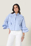 Scarlet Poppies Siena Top in Light Blue