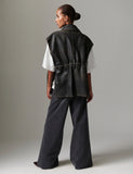 Day Birger Et Mikkelson Cristin Leather Gilet in Black