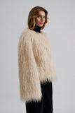 Malina Manda Faux Fur Jkt in Vanilla