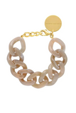 Vanessa Baroni Flat Chain Bracelet in Biancone Marble