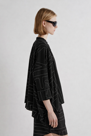 Mei Meij Stitch Shirt in Black