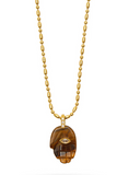 Talis Chains Hamsa Pendant in Tigers Eye