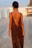 Never Fully Dressed Balloon Jumpsuit in Chocolate