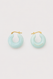 Vanessa Baroni Circlet Moon Earrings in Cloud