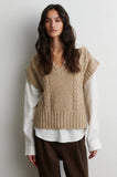 Second Female Janne Knit Vest in Camel