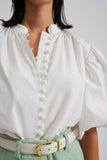 By Malina Allie Blouse in White