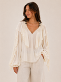 Scarlet Poppies Saloni Top in Papyrus