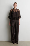 Second Female Sybell Lace Ruffle Blouse Demitasse