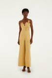 Farm Rio Flowered Jumpsuit in Sand