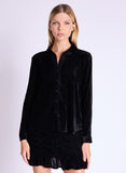 Berenice Capri Burnout Shirt in Black