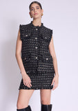 Berenice Vador Tweed Gilet in Black