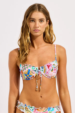 Seafolly Beach Boheme Underwire  Bikini in Pink