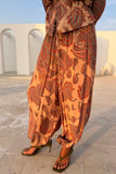 Never Fully Dressed Paisley Balloon Trousers in Brown
