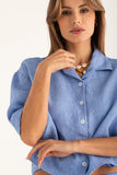 120% Lino Short Shirt in Pacific