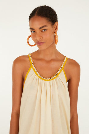 Farm Rio Hilo Stripes Maxi Dress in Light Blush