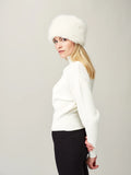 Helen Moore Pillbox Hat in Ermine