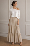 Silk 95 Five Clifton Skirt in Almond