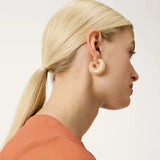 Vanessa Baroni Moon Earring in Creme Brulee Marble