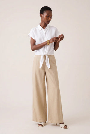 120% Lino Blouse in White