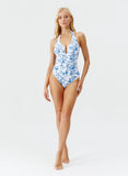 Melissa Odabash Tampa Swimsuit in Blue Leaf