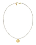 Edblad Pearl Signet Necklace in Gold
