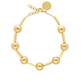 Vanessa Baroni Ball Chain Necklace Short in Gold