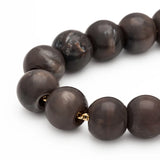 Vanessa Baroni Small Beads Necklace in Brown Marble