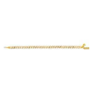 Talis Chains Ridged Tennis Bracelet in Gold