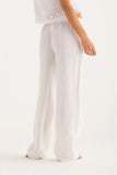 120% Lino Trouser in White