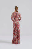 By Malina Danielle Drape Jersey Maxi Dress in Rose