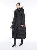 Maxmara Weekend Dolly Taffeta Long Puffa in Black