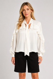 Silk 95 Five Girafe Top in White