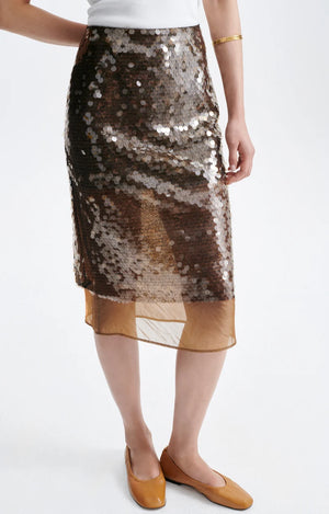 Vanessa Bruno Heasy Skirt in Gold
