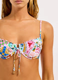 Seafolly Beach Boheme Underwire  Bikini in Pink