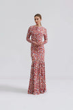 By Malina Danielle Drape Jersey Maxi Dress in Rose