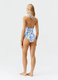 Melissa Odabash Tampa Swimsuit in Blue Leaf