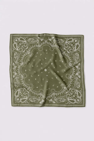 Le Scarf Paisley 65 x 65 in Olive
