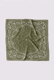 Le Scarf Paisley 65 x 65 in Olive