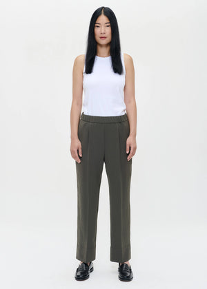 Zenggi Japanese Crepe Pants in Khaki
