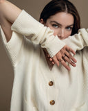 Solocascmir Cardi in Ecru