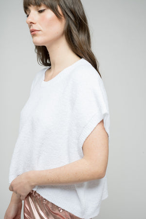 Maevy Peluche Knit in White