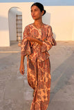 Never Fully Dressed Paisley Balloon Trousers in Brown